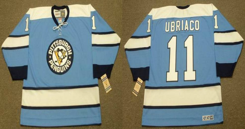 2019 Men Pittsburgh Penguins 11 Ubriaco Light Blue CCM NHL jerseys